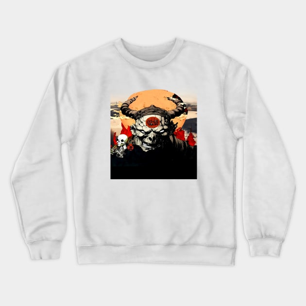 Wrath No. 1: Oni Transformation (no background fill) Crewneck Sweatshirt by Puff Sumo